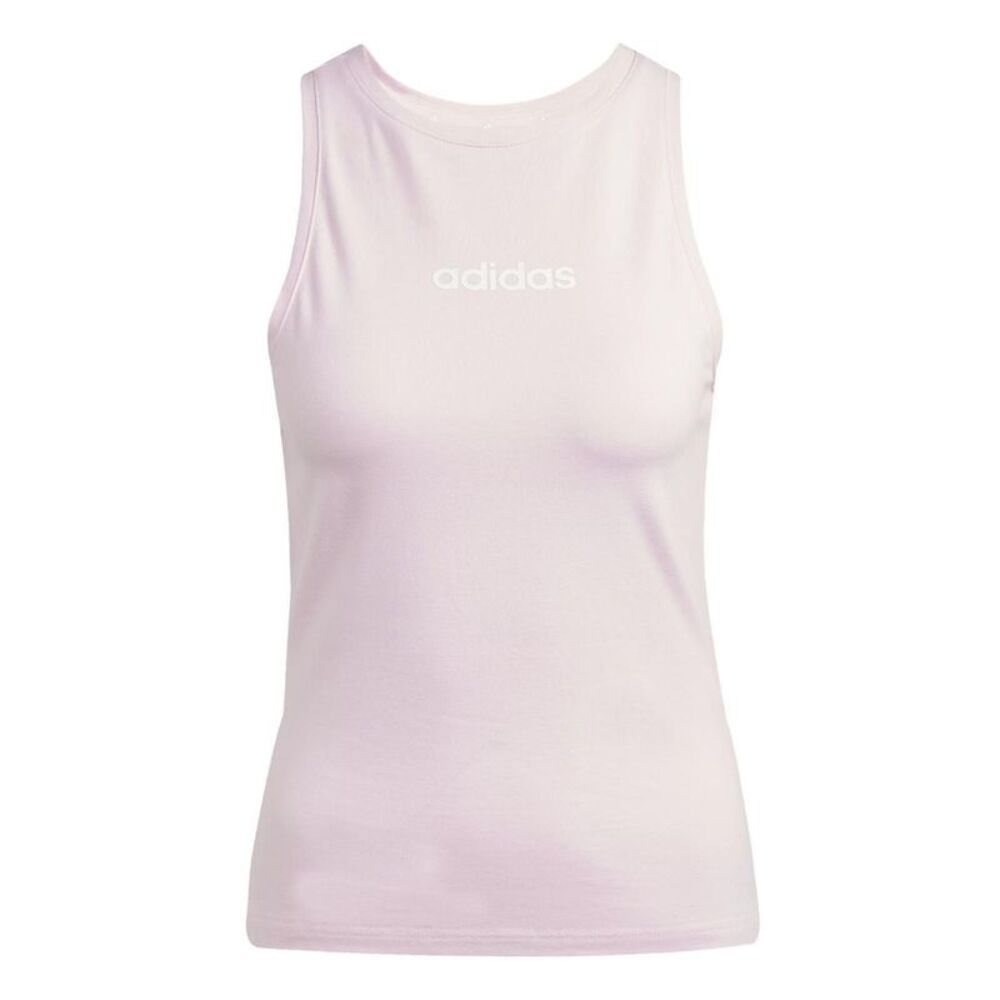 Adidas Womens/Ladies Linear Cotton Tank Top / Clear/Pink
